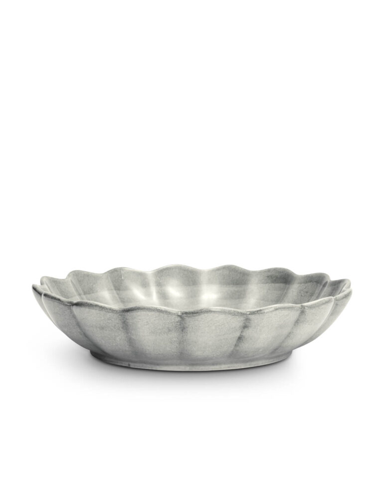 Mateus Oyster grey servise interior interiorbutikken interior design nett web Grey oyster bowl Large cm