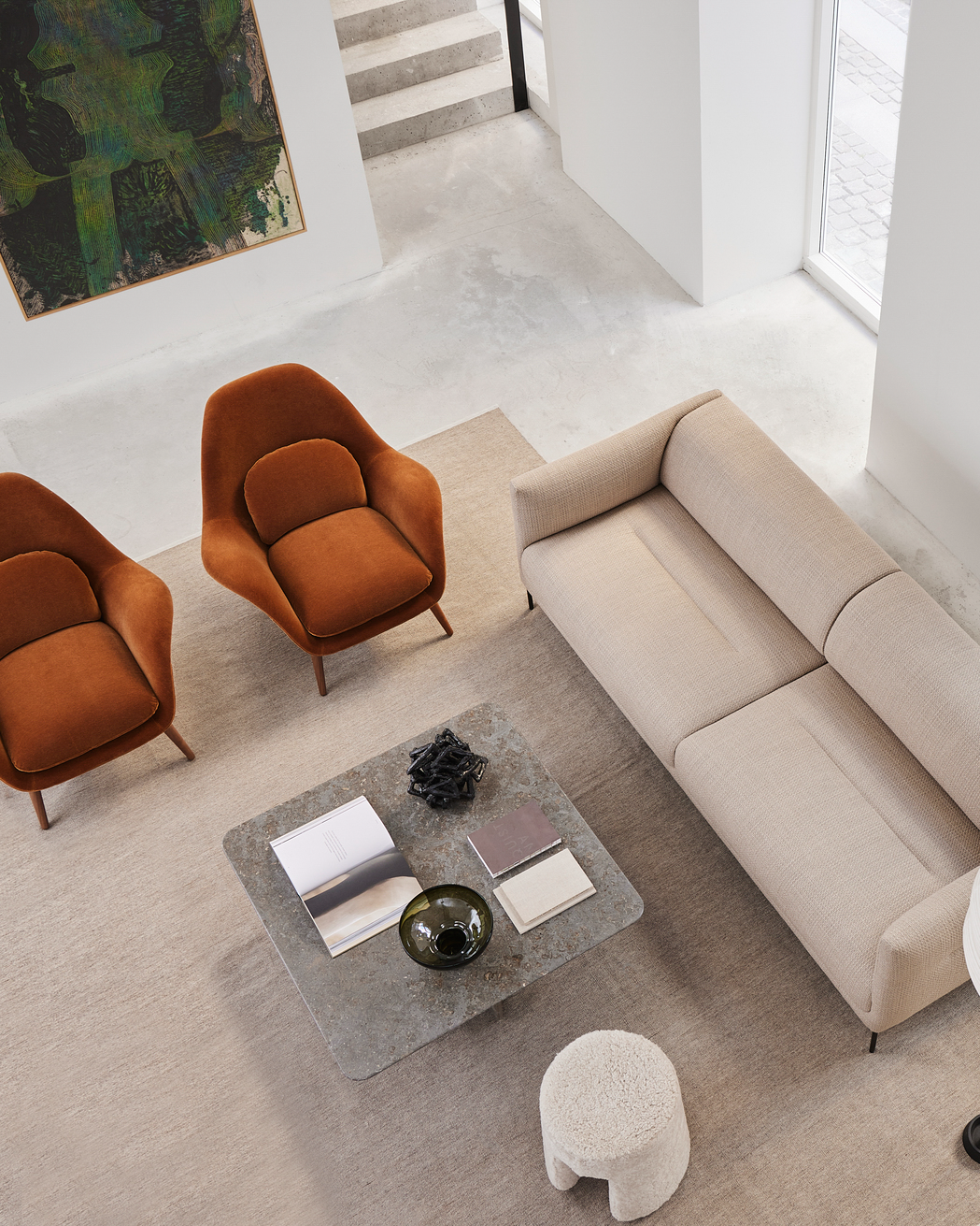 interiorbutikken frederica kampanje swoon lounge lenestol lounge stol space copenhagen mood Konami Swoon Sequoia mono Tableau