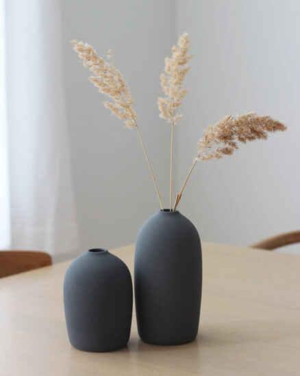 Novoform Raw ceramic vase grey
