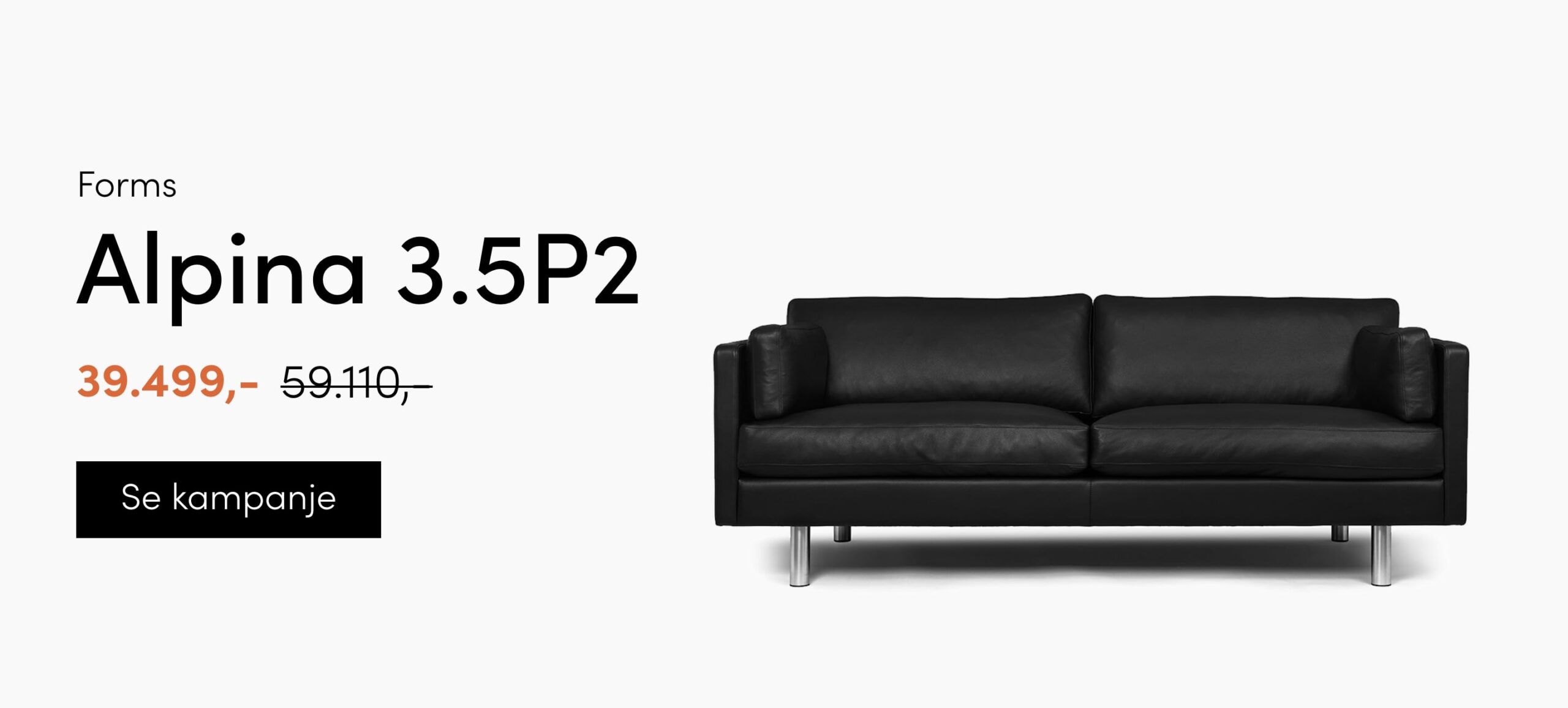Alpina 3-seter sofa på tilbud